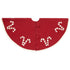 Handmade Christmas Tree Skirt in Felt - Candy Canes on Red - 60" - ARCADIA HOME